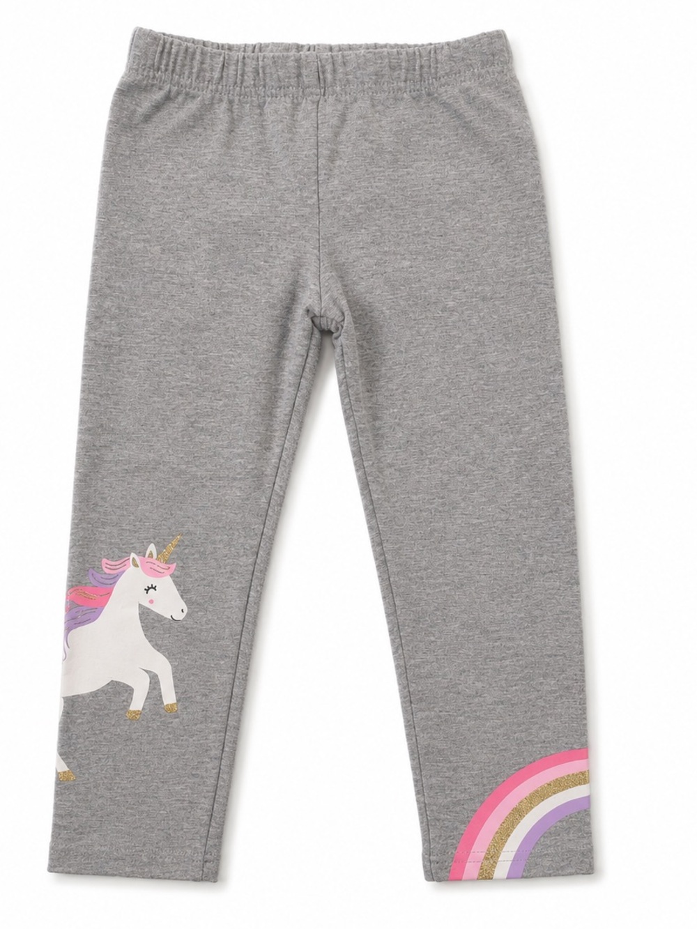 Carter's Grey Unicorn & Rainbow Leggings